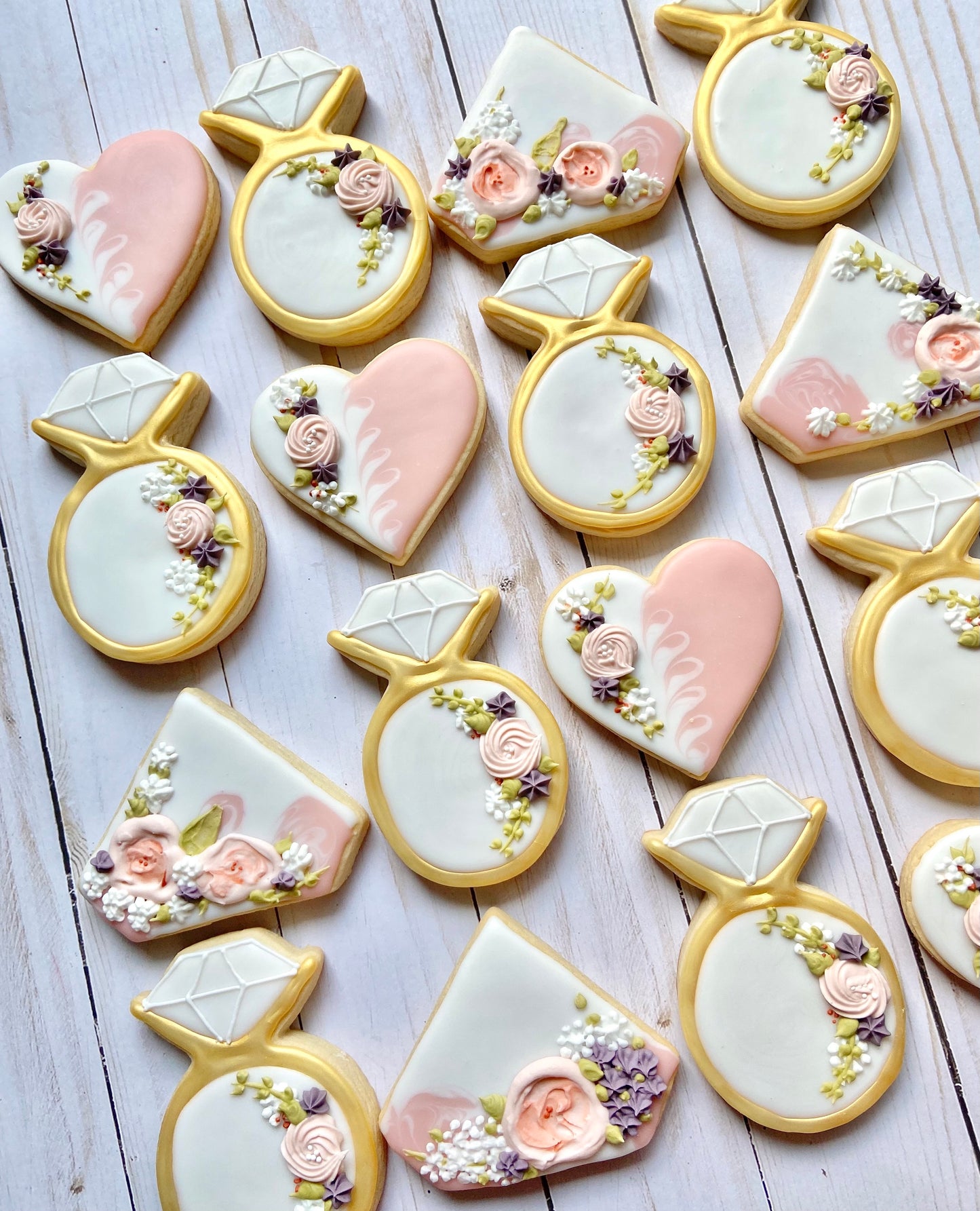 Bridal Shower Cookies Assortment Pink