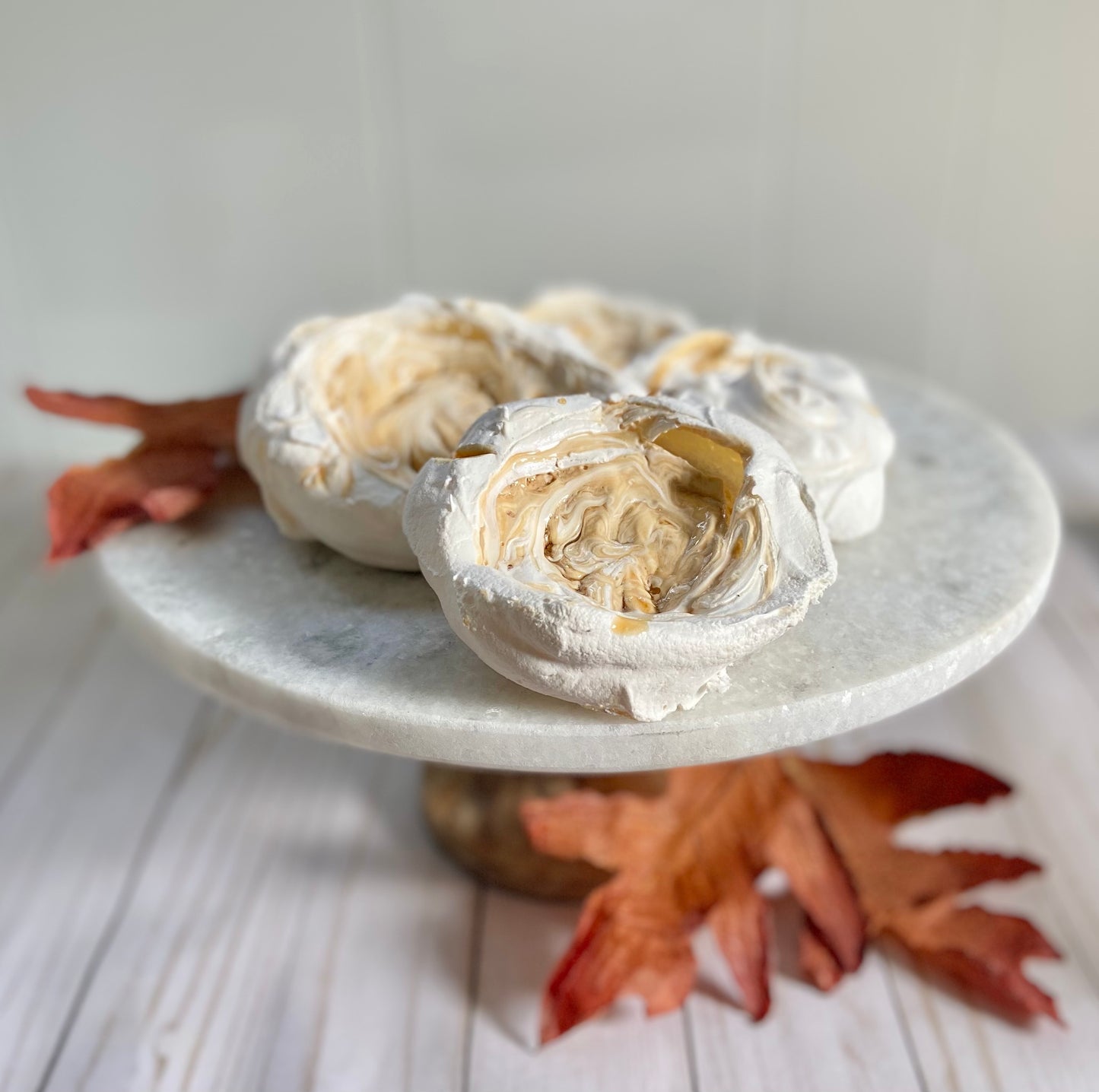 Salted Caramel Meringues