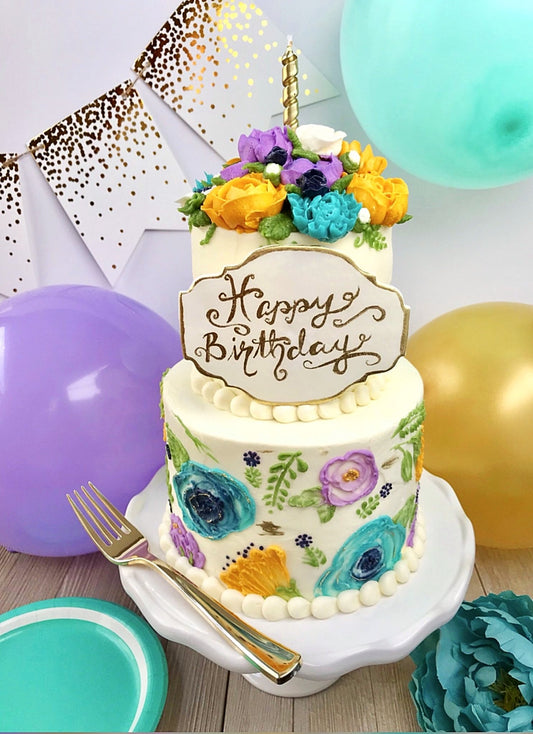 Turquoise & Gold Floral Party