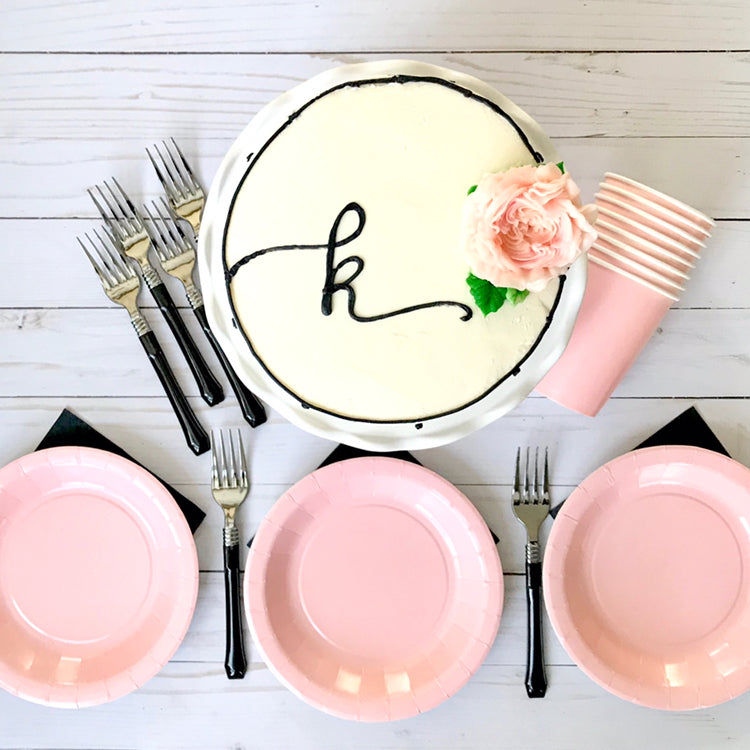 Pink & Black Monogram Party Box