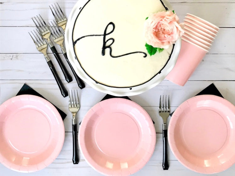 Pink & Black Monogram Party Box