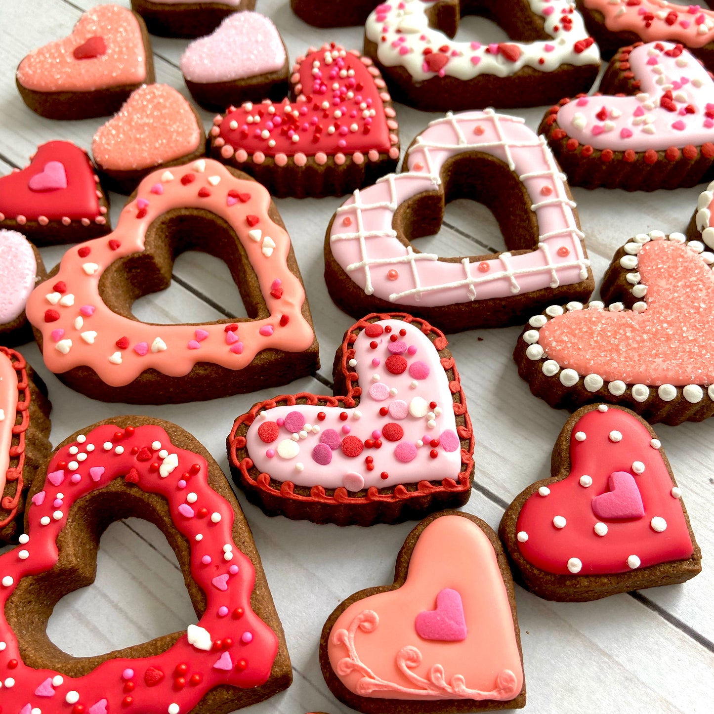 Chocolate Valentine Heart Cookies