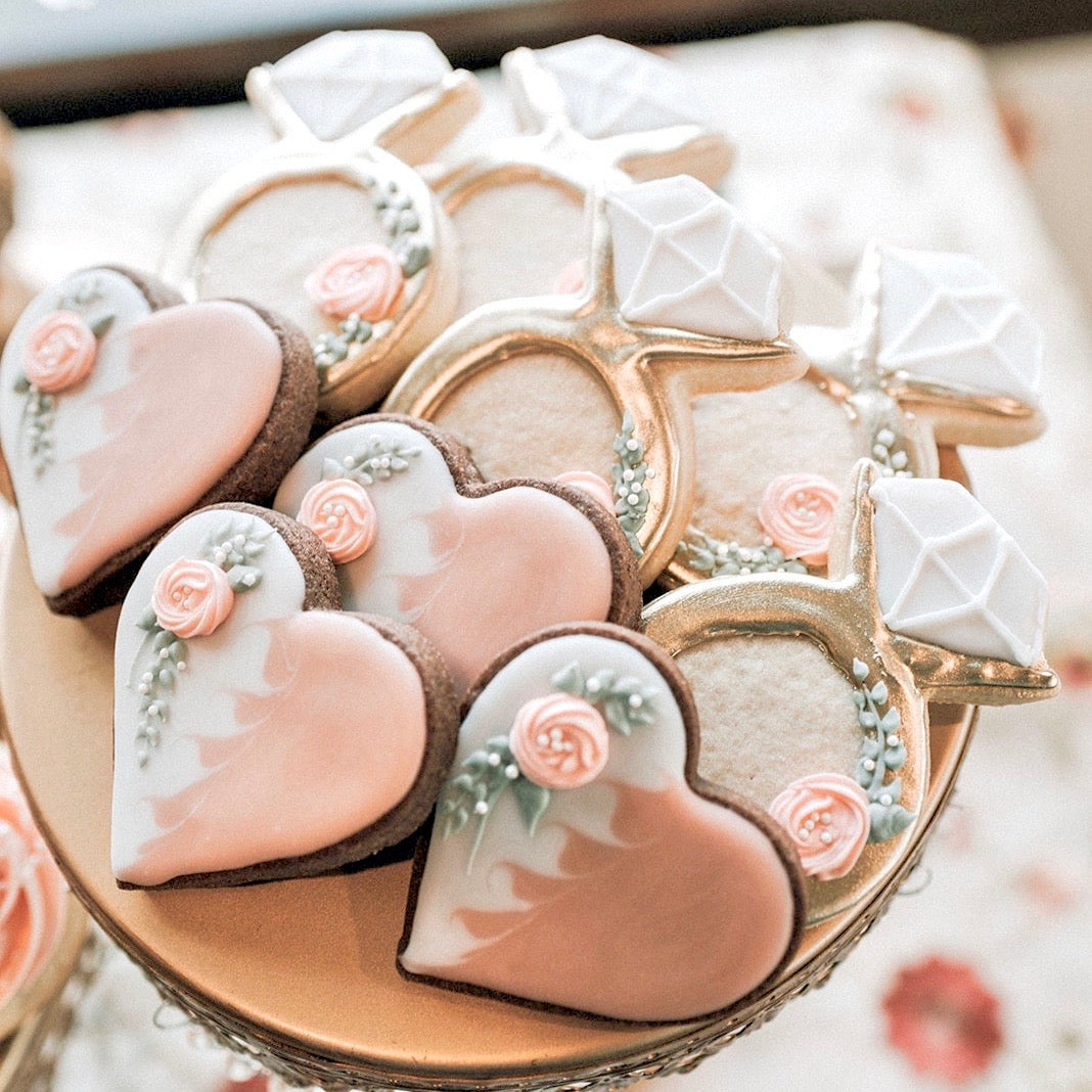 Peach Blush Wedding Cookies